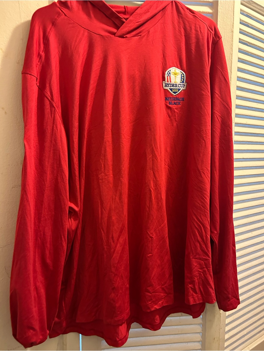 Cutter and Buck Long Sleeve Hooded T Ryder Cup Bethpage Xxl